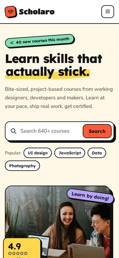 Scholaro on mobile